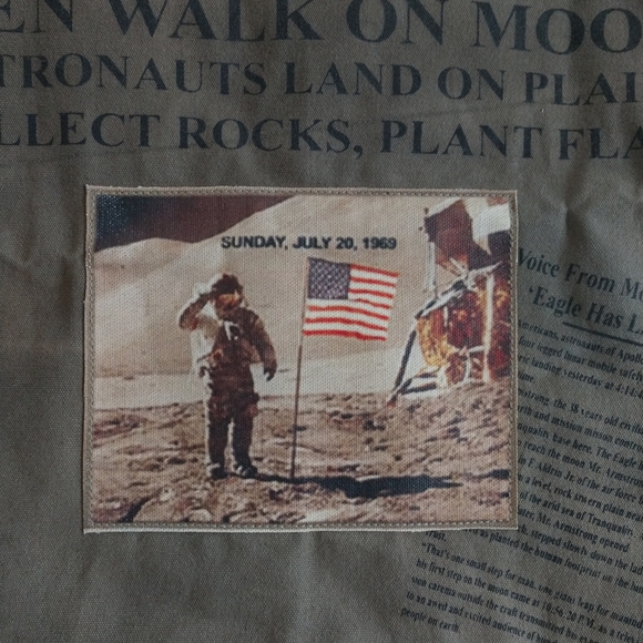 NWOT Canvas Unisex Artsy Shopper Tote Bag 16"-14" - Picture 2 of 14